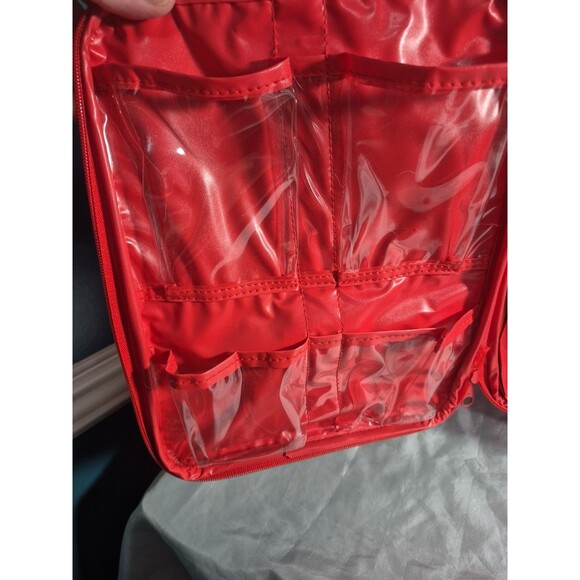 Vintage Time Magazine Locker Bag Red Excellent Condition Original Tag And Strap - Picture 12 of 16